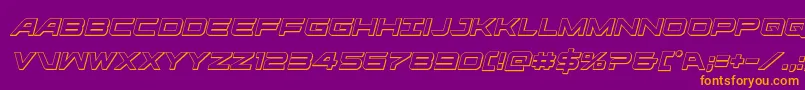 ghostclan3dital Font – Orange Fonts on Purple Background