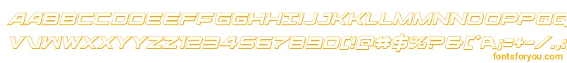 ghostclan3dital Font – Orange Fonts on White Background