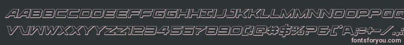 フォントghostclan3dital – 黒い背景にピンクのフォント