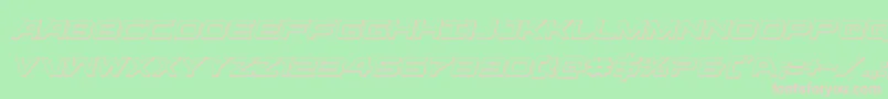 ghostclan3dital Font – Pink Fonts on Green Background