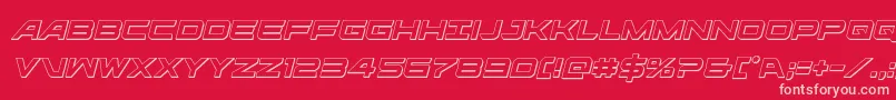 ghostclan3dital Font – Pink Fonts on Red Background