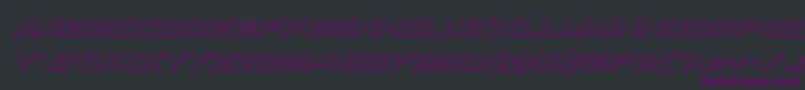 Шрифт ghostclan3dital – фиолетовые шрифты на чёрном фоне