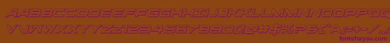 ghostclan3dital Font – Purple Fonts on Brown Background