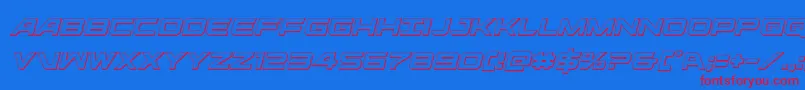 ghostclan3dital Font – Red Fonts on Blue Background