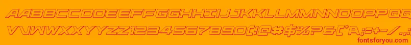 ghostclan3dital Font – Red Fonts on Orange Background
