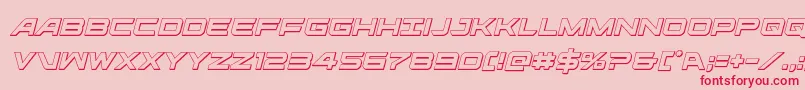 ghostclan3dital Font – Red Fonts on Pink Background