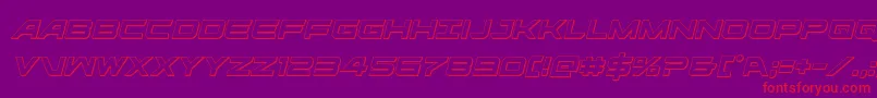 ghostclan3dital Font – Red Fonts on Purple Background