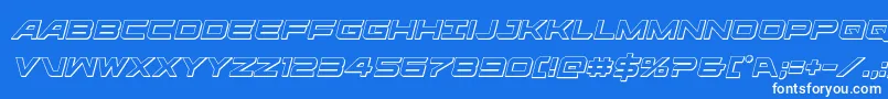 ghostclan3dital Font – White Fonts on Blue Background