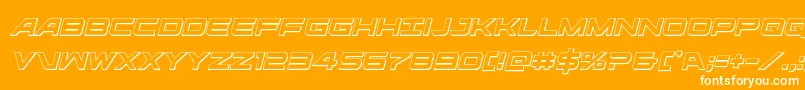 ghostclan3dital Font – White Fonts on Orange Background