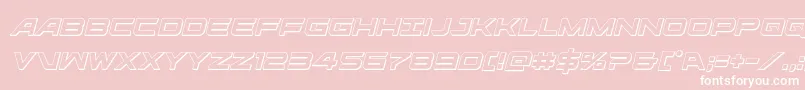 ghostclan3dital Font – White Fonts on Pink Background