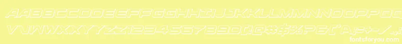 ghostclan3dital Font – White Fonts on Yellow Background