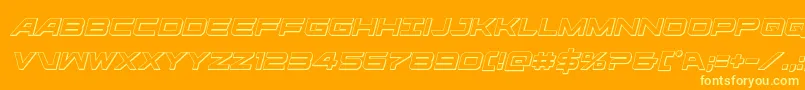Шрифт ghostclan3dital – жёлтые шрифты на оранжевом фоне
