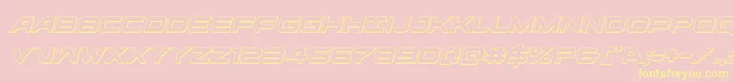 ghostclan3dital-Schriftart – Gelbe Schriften auf rosa Hintergrund