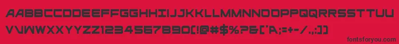 ghostclancond Font – Black Fonts on Red Background