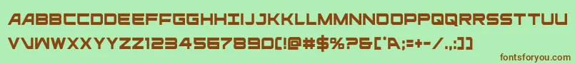 ghostclancond Font – Brown Fonts on Green Background