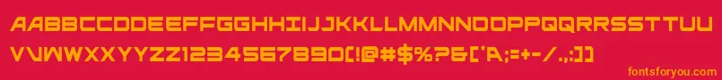 ghostclancond Font – Orange Fonts on Red Background
