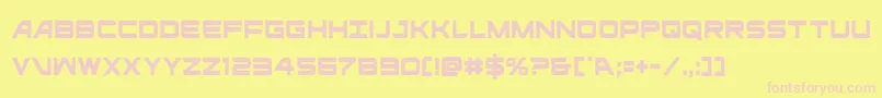 ghostclancond Font – Pink Fonts on Yellow Background