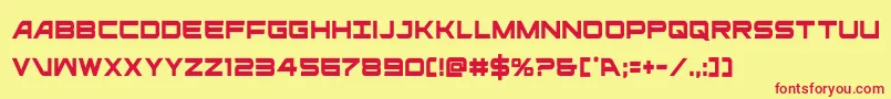 ghostclancond Font – Red Fonts on Yellow Background