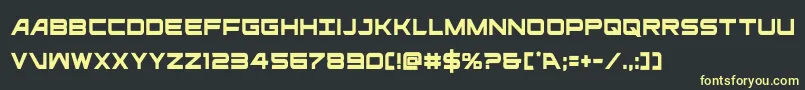 ghostclancondフォントについての詳細 フォントghostclancond – 黒い背景に黄色の文字