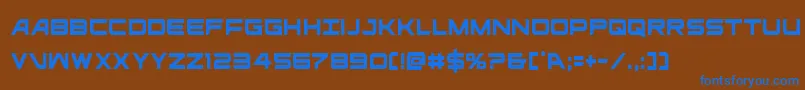 ghostclancond Font – Blue Fonts on Brown Background