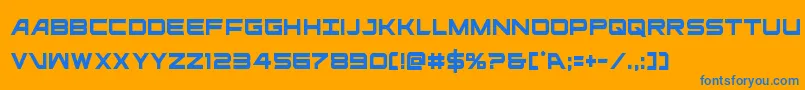 ghostclancond Font – Blue Fonts on Orange Background