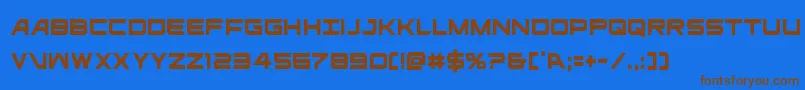 ghostclancond Font – Brown Fonts on Blue Background