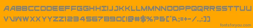 ghostclancond Font – Gray Fonts on Orange Background
