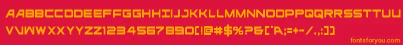 ghostclancond Font – Orange Fonts on Red Background