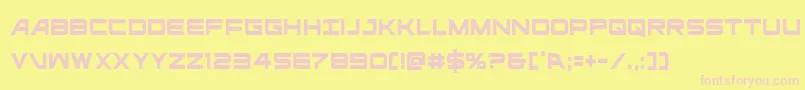 フォントghostclancond – ピンクのフォント、黄色の背景