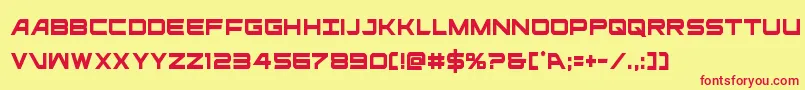 ghostclancond Font – Red Fonts on Yellow Background