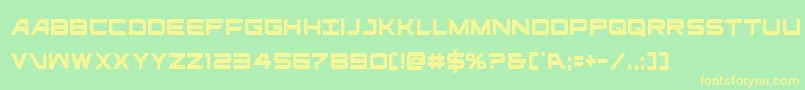 ghostclancond Font – Yellow Fonts on Green Background