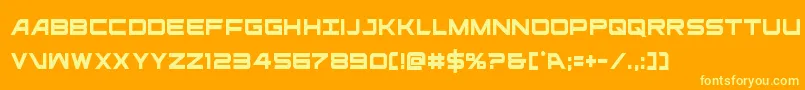 ghostclancond Font – Yellow Fonts on Orange Background
