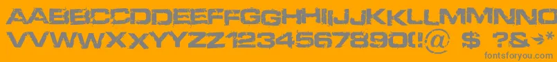 DefusedExtendedBold Font – Gray Fonts on Orange Background