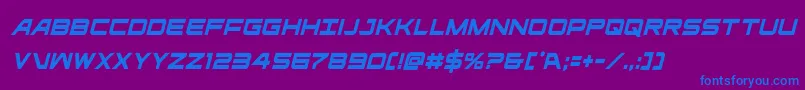 ghostclancondital Font – Blue Fonts on Purple Background