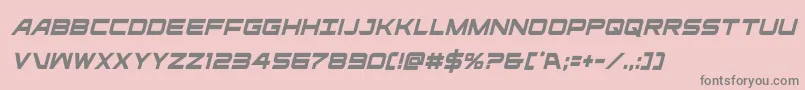 ghostclancondital Font – Gray Fonts on Pink Background