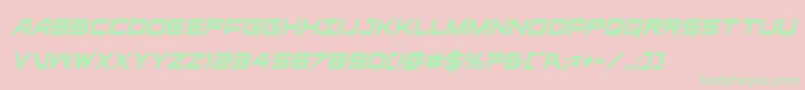 ghostclancondital Font – Green Fonts on Pink Background