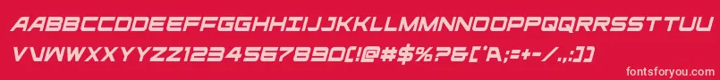 ghostclancondital Font – Pink Fonts on Red Background