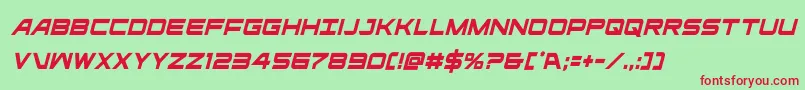 ghostclancondital Font – Red Fonts on Green Background