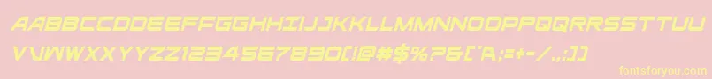 ghostclancondital Font – Yellow Fonts on Pink Background
