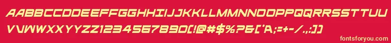 ghostclancondital Font – Yellow Fonts on Red Background