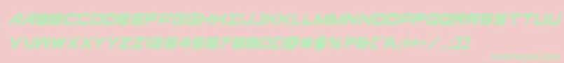 ghostclancondital Font – Green Fonts on Pink Background