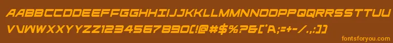 ghostclancondital Font – Orange Fonts on Brown Background