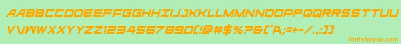 ghostclancondital Font – Orange Fonts on Green Background