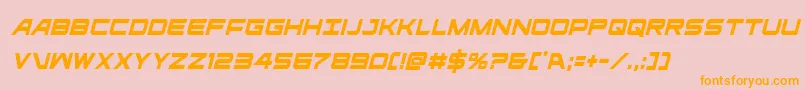 ghostclancondital Font – Orange Fonts on Pink Background