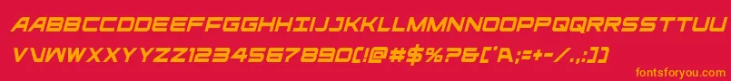 ghostclancondital Font – Orange Fonts on Red Background