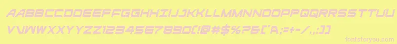 ghostclancondital Font – Pink Fonts on Yellow Background