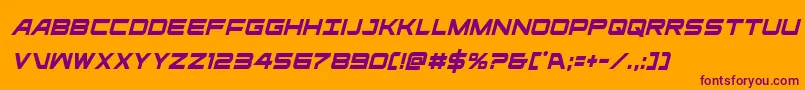 ghostclancondital Font – Purple Fonts on Orange Background
