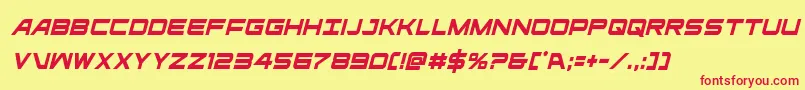 ghostclancondital Font – Red Fonts on Yellow Background