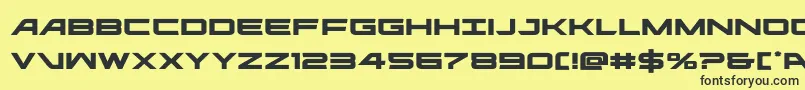 ghostclanexpand Font – Black Fonts on Yellow Background