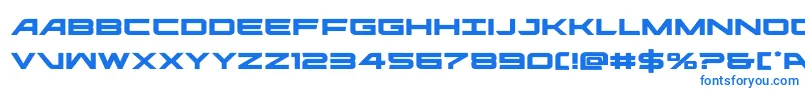 ghostclanexpand-Schriftart – Blaue Schriften auf weißem Hintergrund